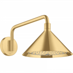 Du&scaron;o galva su laikikliu i&scaron; sienos AXOR Showers/Front, 240 2jet, &scaron;lifuoto aukso spalvos