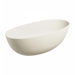Laisvai pastatoma vonia OMNIRES SHELL M+, 160 x 75 cm, Baltas matinis smėlis : Auk&scaron;tis - 50 cm, Ilgis - 160 cm, Plotis - 75 cm, Spalva - Baltas matinis smėlis