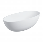 Laisvai pastatoma vonia OMNIRES SHELL M+, 160 x 75 cm, Balta matinė : Auk&scaron;tis - 50 cm, Ilgis - 160 cm, Plotis - 75 cm, Spalva - Balta matinė