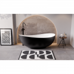 &bdquo;Siya Black&White&ldquo; mineralinio liejimo laisvai stovinti vonia