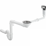Sifonas Hansgrohe D14-10 su dugno vožtuvu, nerūdijančio plieno plautuvei, DN40/50