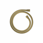 Du&scaron;o žarna AXOR ShowerSolutions, 1,25 m, metalo efektas, kūginės jungtys, &scaron;lifuoto aukso spalvos (Brushed Gold Optic)