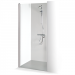 Du&scaron;o durys ni&scaron;oms Brasta Glass GRETA 795-811x2000 rudas stiklas, Nero frame
