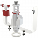 Vandens nuleidimo ir &scaron;oninio pripildymo mechanizmo komplektas Alcadrain SA08A 1/8" CHROM, su dvigubu mygtuku
