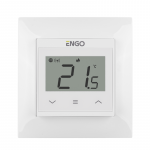 ENGO E55-W Wi-Fi termostatas E55-B, tinkamas jungiklio rėmeliui, baltas