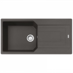 Fragranito plautuvė Franke URBAN UBG611-100 su ekscentriniu ventiliu, pasukama rankenėle, spalva - tamsiai pilka (slate grey)
