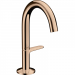 Praustuvo mai&scaron;ytuvas AXOR One Select 140 su su paspaudžiamu (push-open) dugno vožtuvu, poliruoto raudono aukso spalvos (Polished