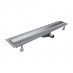 Du&scaron;o latakas su įklijuojama plytele Omnires LOWFIX, LOWFIX70TBL,60cm, sidabrinis pusiau matinis : Ilgis - 60 cm, Plotis - 8 cm, Spalva - Pusiau matinis sidabras