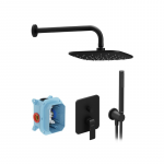 Du&scaron;o komplektas Ravak FL 090.21BL, juodas : Spalva - Juoda