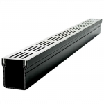 Latakas Slimline su Aluminum silver grotelėmis L-1m