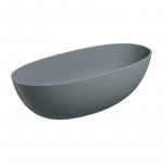 Laisvai pastatoma vonia OMNIRES SHELL M+, 175 x 78 cm, Pilka matinė : Auk&scaron;tis - 50 cm, Ilgis - 175 cm, Plotis - 78 cm, Spalva - Pilka matinė