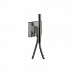 Rankinio du&scaron;o komplektas AXOR Edge 120/120 2jet, poliruoto juodo chromo spalvos (Polished Black Chrome)