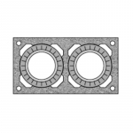 Blokelis RP dvigubas įdėklams &oslash;120-160, L330mm