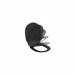 Dangtis WC Ideal Standard Connect Air Rimless+, su lėto užsidarymo funkcija (softclose), plonas, juodas matinis