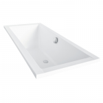 Vonia Besco Quadro Slim WAQ-180-SL, be kojų, 180x80, įleidžiama : Auk&scaron;tis - 42 cm, Ilgis - 180 cm, Plotis - 80 cm, Spalva - Balta