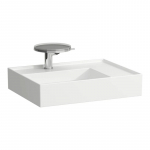 Praustuvas Laufen KARTELL 600x460x120 mm, platus kra&scaron;tas de&scaron;inėje, su 1 anga mai&scaron;ytuvui viduryje, be perlajos, spalva - balta ma