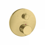 Dekoratyvinė dalis AXOR Starck potinkiniam termostatiniam mai&scaron;ytuvui, 2 funkcijų, &scaron;lifuoto žalvario spalvos (Brushed Brass)