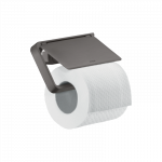 Tualetinio popieriaus laikiklis AXOR Universal Softsquare, &scaron;lifuoto juodo chromo spalva (Brushed Black Chrome)