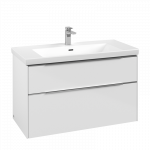 Spintelė apatinė Subway 3.0 973x429x478 2 stalčiai Briliant white, chromuotos rankenėlės