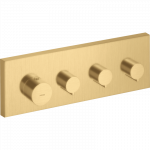 Dekoratyvinė dalis AXOR ShowerSolutions potinkiniam termostatiniam moduliui, 3 funkcijų, &scaron;lifuoto aukso spalvos (Brushed Gold Op