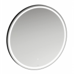 Veidrodis Laufen Base2.0, matmenys: 800x30x800mm, su perimetro LED ap&scaron;vietimu, matinės juodos spalvos aliuminio rėmas
