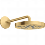 Du&scaron;o galva su alkūne i&scaron; sienos AXOR One 280 1jet, &scaron;lifuoto aukso spalvos (Brushed Gold Optic)