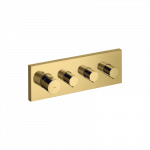 Dekoratyvinė dalis AXOR ShowerSolutions potinkiniam termostatiniam moduliui, 3 funkcijų, poliruoto aukso spalvos (Polished Gold