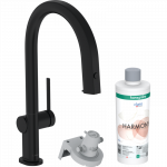 Mai&scaron;ytuvas plautuvei HANSGROHE Aquittura M91 210, i&scaron;traukiama žarna, S-box,1jet, filtravimo sistema "starter", juodas matinis