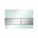 TECEsquare stiklinis vandens nuleidimo klavi&scaron;as, žalia su nerūd. plieno mygtukais : Medžiaga - Stiklas, Spalva - Žalia