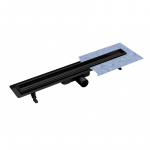 Du&scaron;o latakas Besco Virgo Nero Duo, 60 cm su įklijuojama plytele, juodas matinis : Ilgis - 60 cm, Medžiaga - Plastikas, Spalva - Juoda matinė