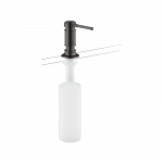 Įmontuojamas skysto muilo/indų ploviklio dozatorius AXOR Montreux, 500 ml, &scaron;lifuoto juodo chromo spalvos (Brushed Black Chrome)