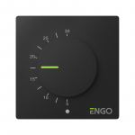 ENGO ESIMPLE-230B laidinis, vir&scaron;tinkinis mechaninis temperatūros reguliatorius, 230V, juodas