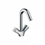 Praustuvo mai&scaron;ytuvas HANSGROHE Logis 150, su 2 rankenėlėm, sukiojamu snapeliu, be dugno vožtuvo