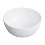 Pastatomas ant stalvir&scaron;io praustuvas Omnires SHELL M+ 35 cm, baltas matinis : Gylis - 35 cm, Medžiaga - Keramika, Montavimo tipas - Pastatomi, Plotis - 35 cm, Spalva - Balta matinė