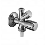 Kombinuotas kampinis ventilis Schell COMFORT, 1/2" x 1/2" x &Oslash;14,5 mm, su 2 Comfort rankenėlėmis, chromuotas