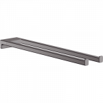 Rank&scaron;luosčių laikiklis Hansgrohe AddStoris, dvigubas, &scaron;lifuoto juodo chromo spalva (Brushed Black Chrome)