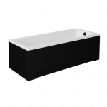 Vonios Besco OAP-140UNIC uždanga, 140x50, juoda : Auk&scaron;tis - 50 cm, Plotis - 140 cm, Spalva - Juoda