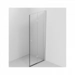 Du&scaron;o durys perlenkiamos &scaron;vytuoklinės de&scaron;ininės Fold 89-90x200cm (45x45) skaidrus stiklas anoduotas profilis