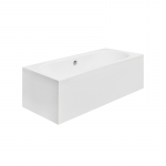 Vonia Besco Vitae Slim+, WAV-180 su kojom, 180x75, komplekte automatinis sifonas &scaron;lifuoto plieno dangtelis : Auk&scaron;tis - 55 cm, Ilgis - 180 cm, Plotis - 75 cm, Spalva - Balta