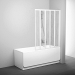 Vonios sienelė Ravak VS5-113,5, balta/plastikas Rain : Medžiaga - Plastikas, Plotis - 113,5 cm, Rėmo spalva - Balta, Stiklas - Rain