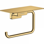 Tualetinio popieriaus laikiklis su lentynėle Hansgrohe AddStoris, poliruoto aukso spalva (Polished Gold Optic)