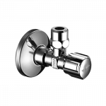 Kampinis ventilis Schell COMFORT 1/2" x &Oslash;10 mm, su veržle, su Comfort rankenėle, chromuotas