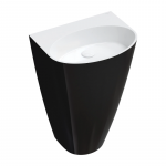 Laisvai pastatomas praustuvas SIENA M+, 55 x 43 cm, be angos mai&scaron;ytuvui, baltas/blizgus juodas : Gylis - 43 cm, Medžiaga - Keramika, Montavimo tipas - Pastatomi, Plotis - 55 cm, Spalva - Balta juoda blizgi
