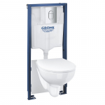 Potinkinio rėmo komplektas Grohe Solido 5in1 su keraminiu unitazu (Slim)