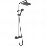 Termostatinė du&scaron;o sistema HANSGROHE Vernis Shape 230, 1 srovės, spalva - juoda matinė (matt black)