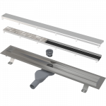 Du&scaron;o latakas Alcadrain APZ13-DOUBLE6 Fit and Go, su grotelėmis plytelei įklijuoti, 750 mm, nerūdijantis plienas, pažemintas