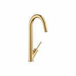 Plautuvės mai&scaron;ytuvas AXOR Starck 300 su sukiojamu snapu, &scaron;lifuoto aukso spalvos (Brushed Gold Optic)