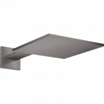 Du&scaron;o galva su laikikliu i&scaron; sienos AXOR ShowerSolutions 300/300 2jet, &scaron;lifuoto juodo chromo spalvos (Brushed Black Chrome)