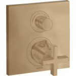 Dekoratyvinė dalis AXOR Citterio potinkiniam termostatiniam mai&scaron;ytuvui, 2 funkcijų, &scaron;lifuotos bronzos spalvos (Brushed Bronze)