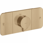Dekoratyvinė dalis AXOR One potinkiniam termostatiniam mai&scaron;ytuvui, 2 funkcijų, &scaron;lifuotos bronzos spalvos (Brushed Bronze)